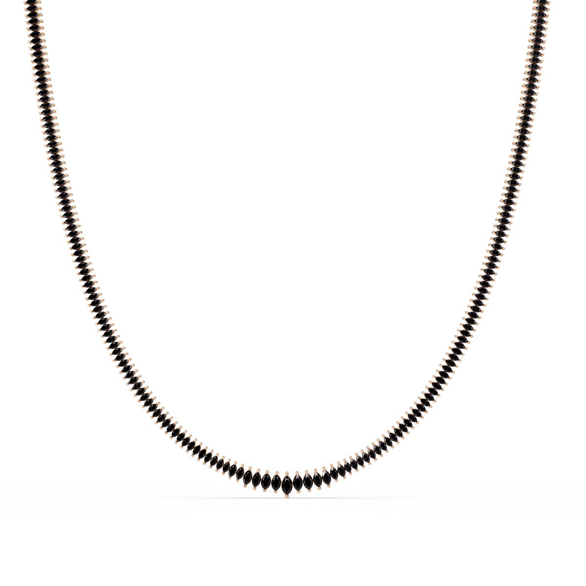 5.3 CTW Graduated Marquise-Cut Colorstone Tennis Necklace – CAD image 6236