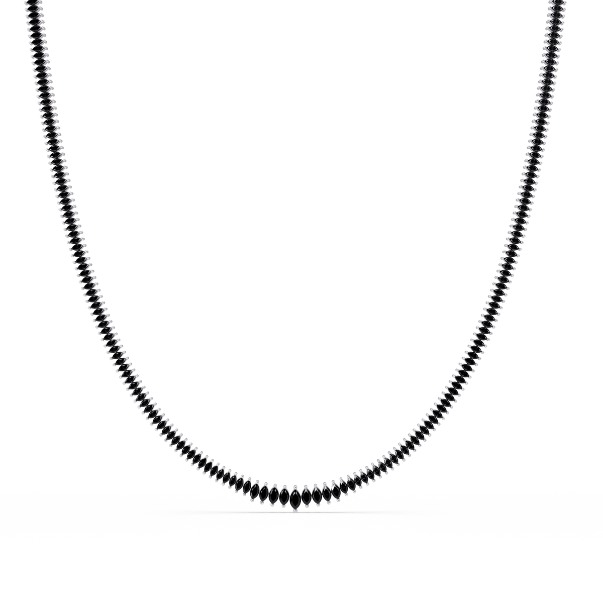 5.3 CTW Graduated Marquise-Cut Colorstone Tennis Necklace – CAD image 6237