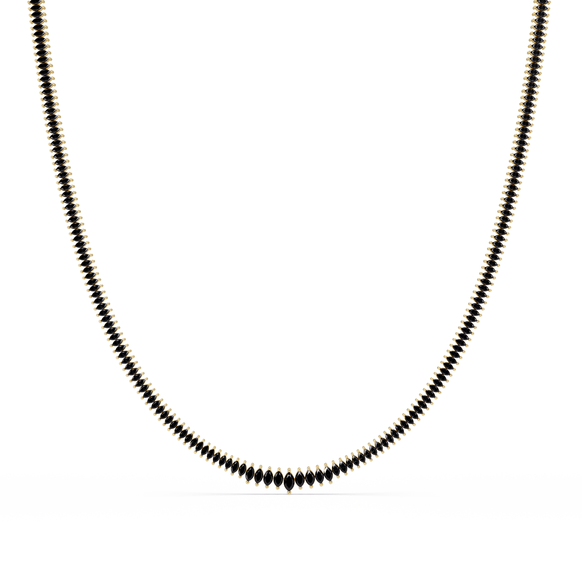 5.3 CTW Graduated Marquise-Cut Colorstone Tennis Necklace – CAD image 6238