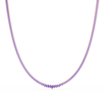 5.3 CTW Graduated Marquise-Cut Colorstone Tennis Necklace – CAD image 6239