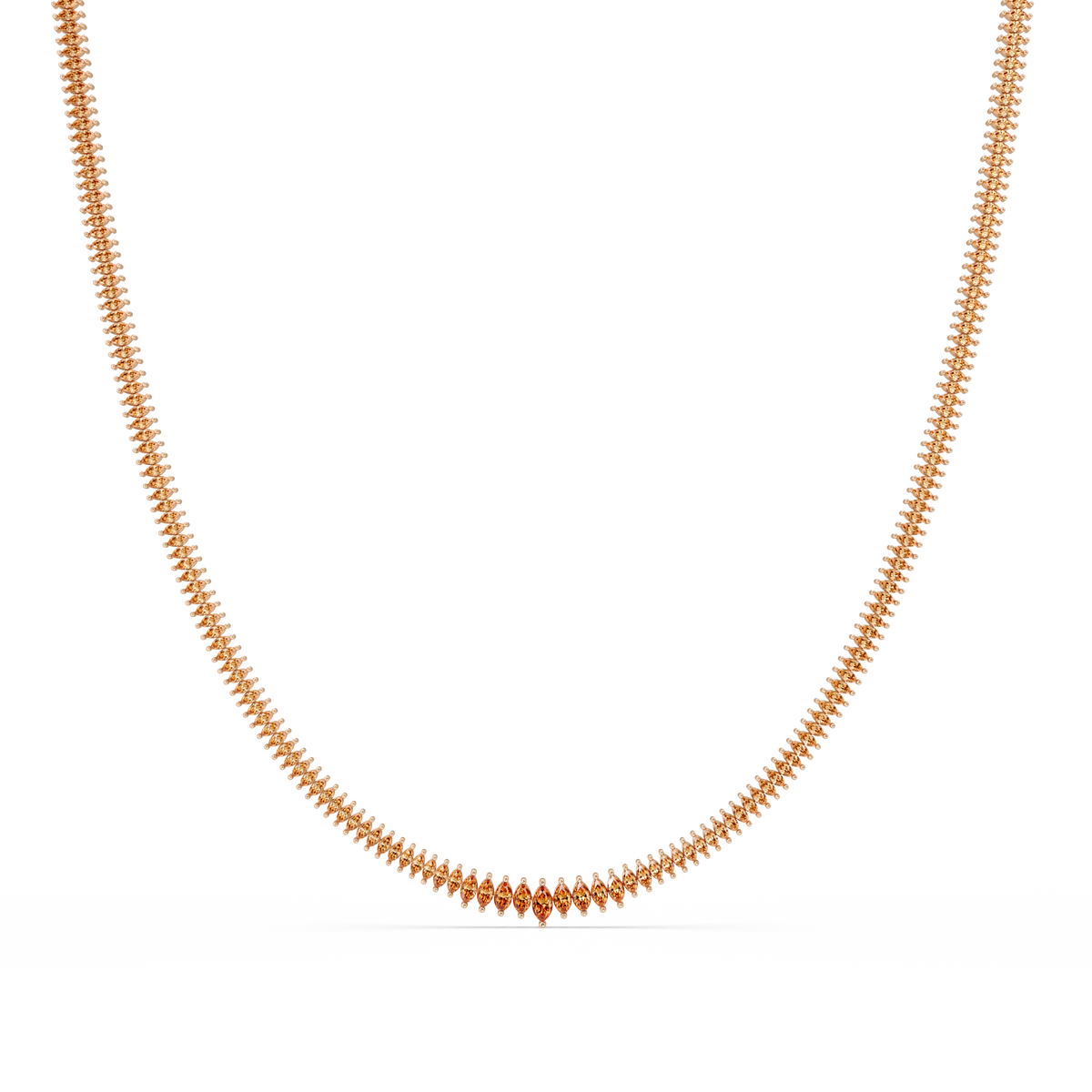 5.3 CTW Graduated Marquise-Cut Colorstone Tennis Necklace – CAD image 6242