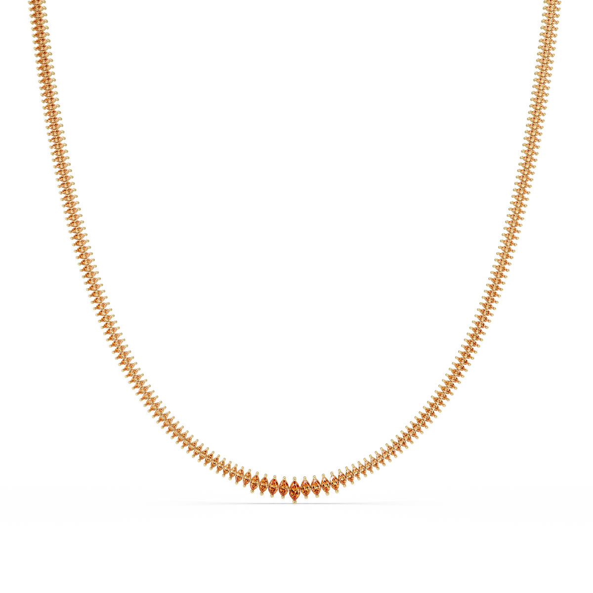 5.3 CTW Graduated Marquise-Cut Colorstone Tennis Necklace – CAD image 6244