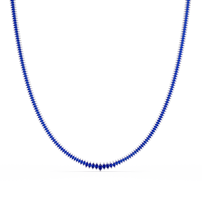 5.3 CTW Graduated Marquise-Cut Colorstone Tennis Necklace – CAD image 6246