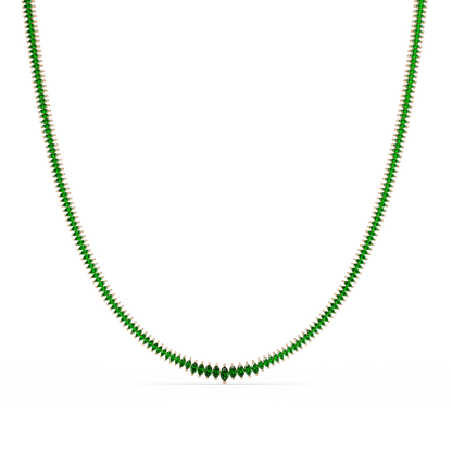 5.3 CTW Graduated Marquise-Cut Colorstone Tennis Necklace – CAD image 6248