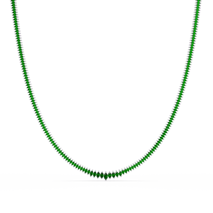 5.3 CTW Graduated Marquise-Cut Colorstone Tennis Necklace – CAD image 6249