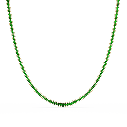 5.3 CTW Graduated Marquise-Cut Colorstone Tennis Necklace – CAD image 6250