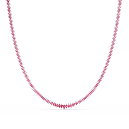5.3 CTW Graduated Marquise-Cut Colorstone Tennis Necklace – CAD image 6252