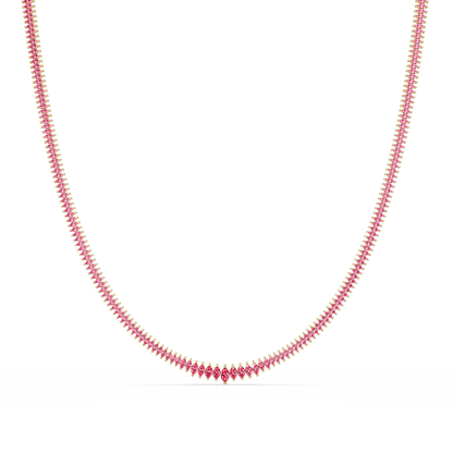 5.3 CTW Graduated Marquise-Cut Colorstone Tennis Necklace – CAD image 6253