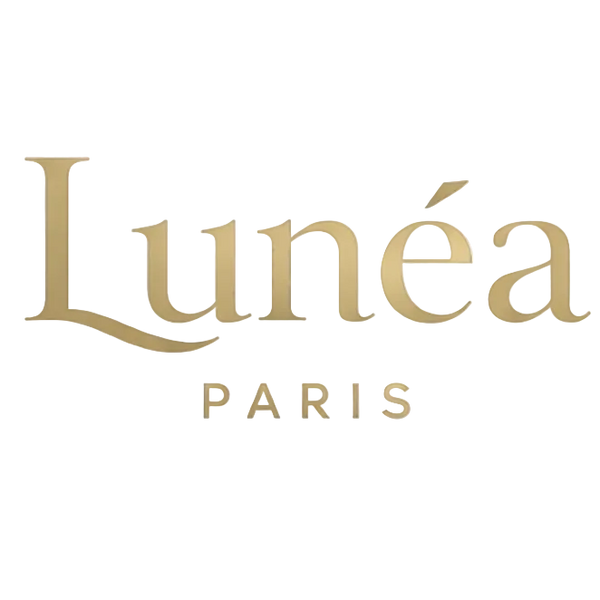 Lunéa Paris logo in gold on a white background