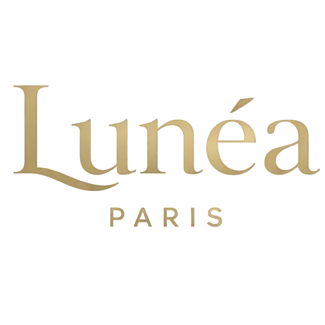Lunéa Paris logo in gold on a white background