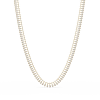 19.44 Carat Pear And Round Diamond Tennis Necklace In 14K Gold Lab Grown — product image 9