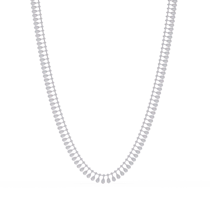 19.44 Carat Pear And Round Diamond Tennis Necklace In 14K Gold Lab Grown