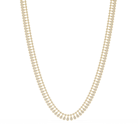 19.44 Carat Pear And Round Diamond Tennis Necklace In 14K Gold Lab Grown — product image 10