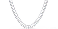 19.44 Carat Pear And Round Diamond Tennis Necklace In 14K Gold Lab Grown — product image 6