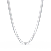 19.44 Carat Pear And Round Diamond Tennis Necklace In 14K Gold Lab Grown — product image 4