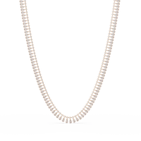 19.44 Carat Pear And Round Diamond Tennis Necklace In 14K Gold Lab Grown — product image 12