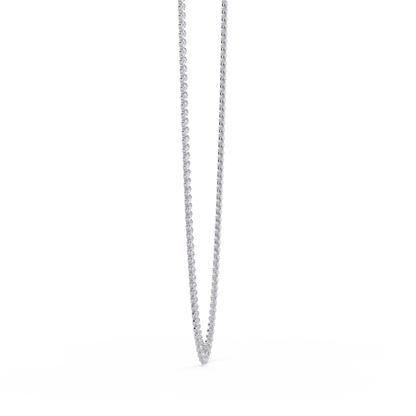 19.44 Carat Pear And Round Diamond Tennis Necklace In 14K Gold Lab Grown