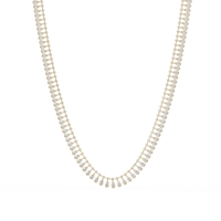 19.44 Ct Pear and Round Diamond Tennis Necklace 14K Gold Lab Grown Diamonds — product image 8