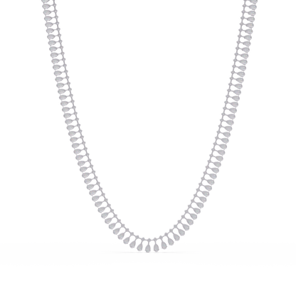 19.44 Ct Pear and Round Diamond Tennis Necklace 14K Gold Lab Grown Diamonds
