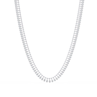 19.44 Ct Pear and Round Diamond Tennis Necklace 14K Gold Lab Grown Diamonds — product image 5