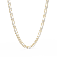 19.44 Ct Pear and Round Diamond Tennis Necklace 14K Gold Lab Grown Diamonds — product image 9