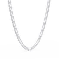 19.44 Ct Pear and Round Diamond Tennis Necklace 14K Gold Lab Grown Diamonds — product image 6
