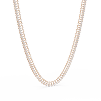 19.44 Ct Pear and Round Diamond Tennis Necklace 14K Gold Lab Grown Diamonds — product image 11