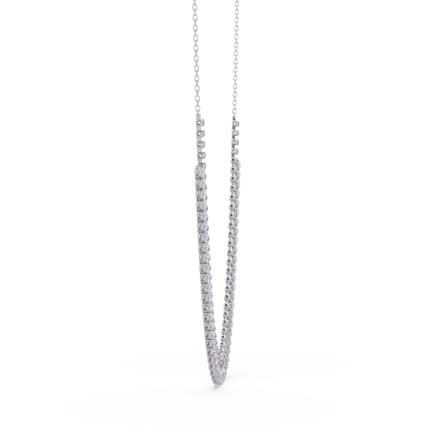 10.06 Ct Pear and Round Diamond Necklace in 14K Gold Lab Grown Diamonds