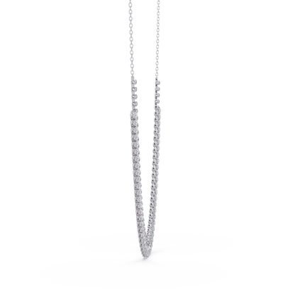 10.06 Ct Pear and Round Diamond Necklace in 14K Gold Lab Grown Diamonds