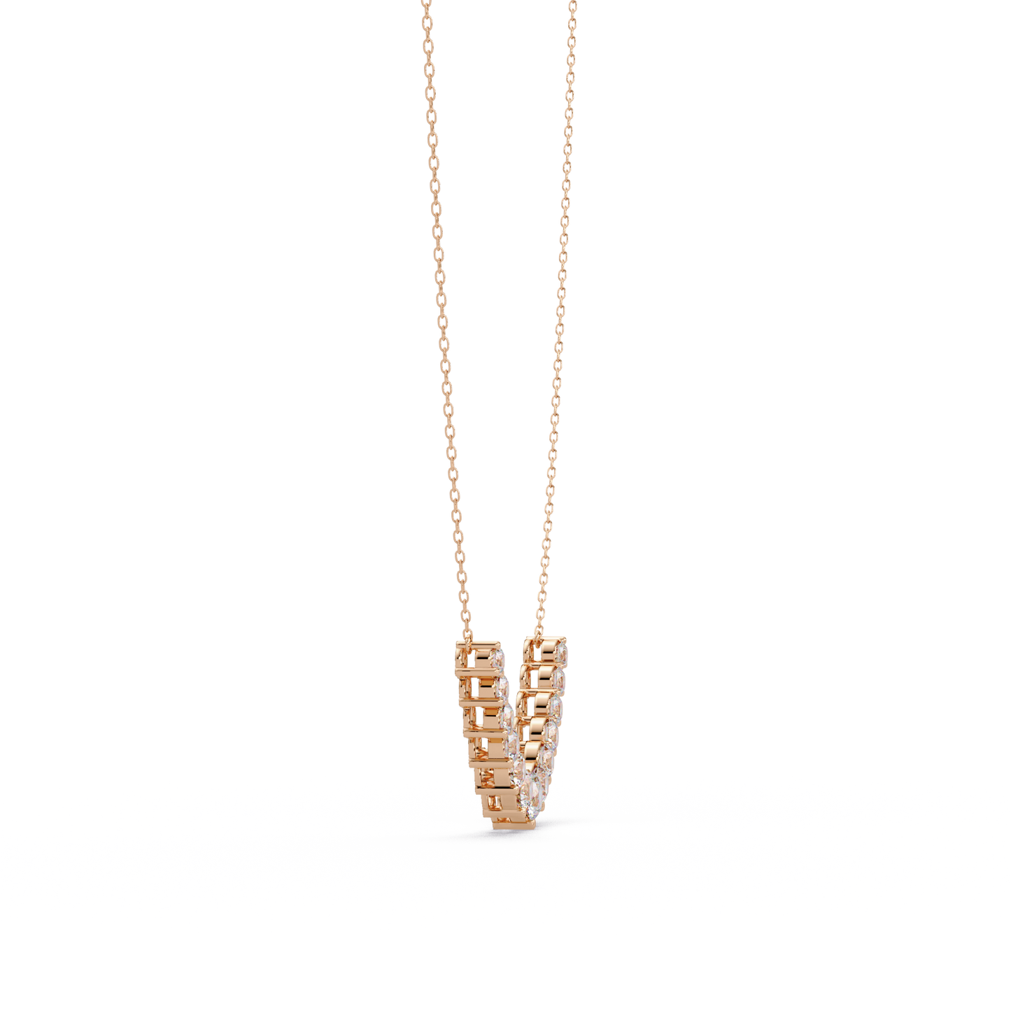 5.56 Ct Graduated Round Diamond Necklace 14K Gold Lab Grown