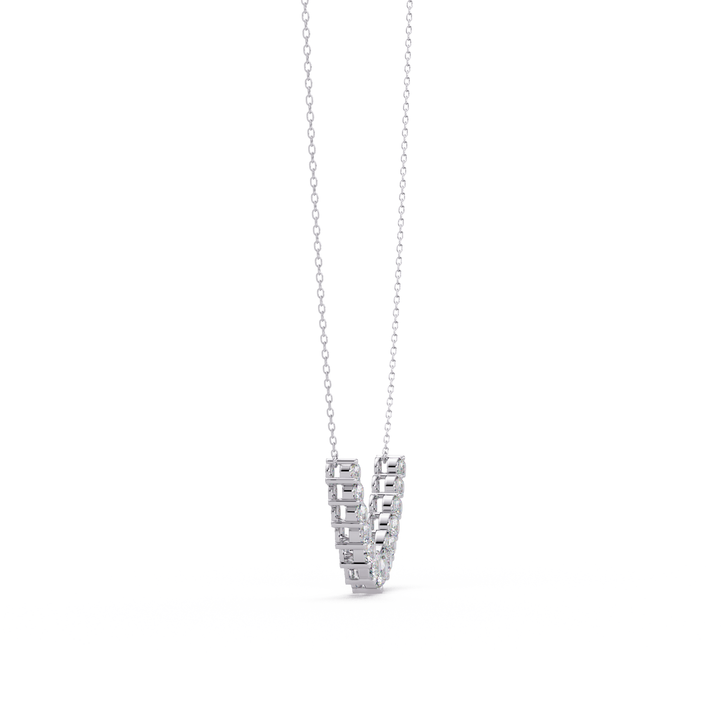 5.56 Ct Graduated Round Diamond Necklace 14K Gold Lab Grown