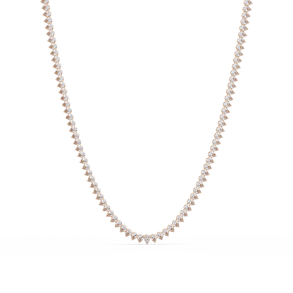 20.86 Ct Pear Diamond Tennis Necklace In 14K Gold Lab Grown Diamonds