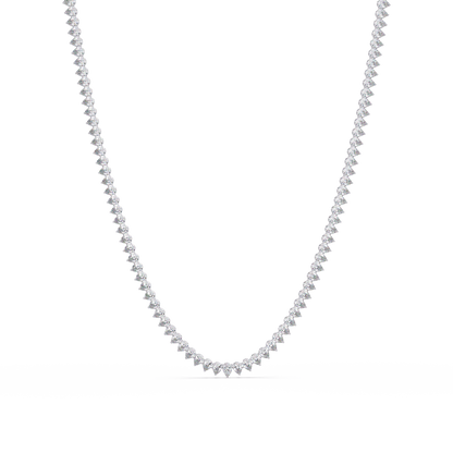 20.86 Ct Pear Diamond Tennis Necklace In 14K Gold Lab Grown Diamonds
