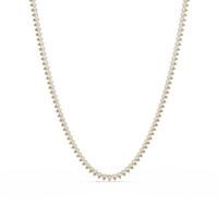 20.86 Ct Pear Diamond Tennis Necklace In 14K Gold Lab Grown Diamonds