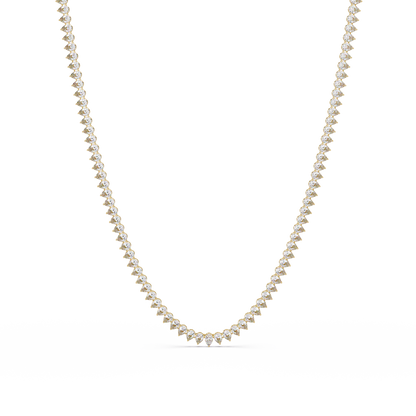 20.86 Ct Pear Diamond Tennis Necklace In 14K Gold Lab Grown Diamonds