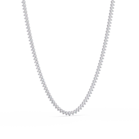 20.86 Ct Pear Diamond Tennis Necklace In 14K Gold Lab Grown Diamonds — product image 6