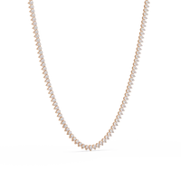 20.86 Ct Pear Diamond Tennis Necklace In 14K Gold Lab Grown Diamonds — product image 11