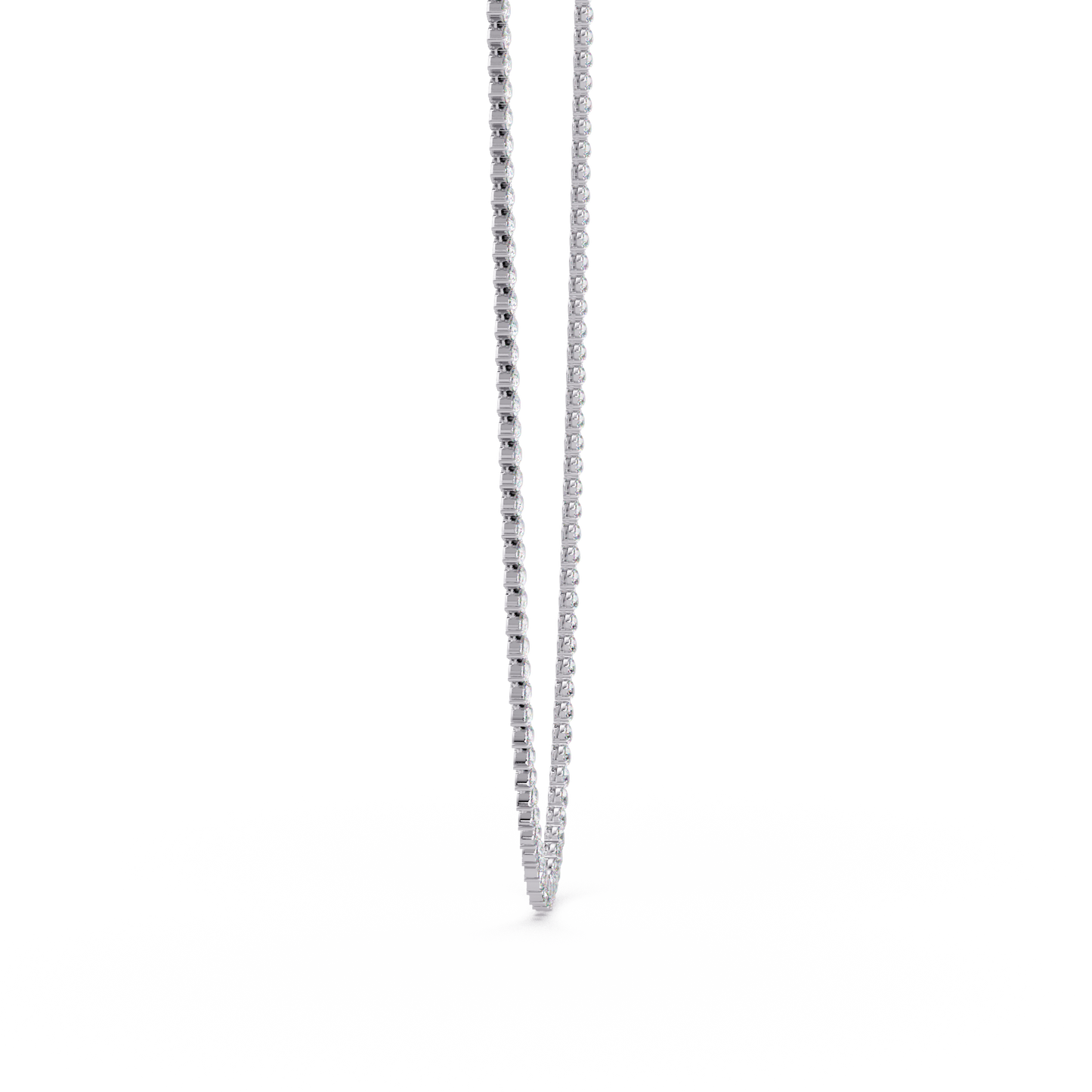 20.86 Ct Pear Diamond Tennis Necklace In 14K Gold Lab Grown Diamonds