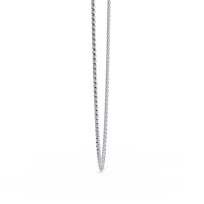 20.86 Ct Pear Diamond Tennis Necklace In 14K Gold Lab Grown Diamonds