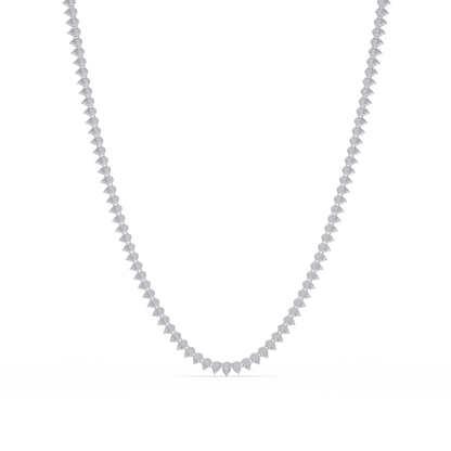 20.86 Ct Pear Diamond Tennis Necklace In 14K Gold Lab Grown Diamonds