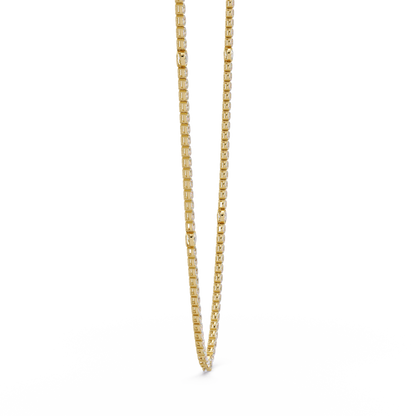 12.33 Ct Oval And Round Lab Grown Diamond Tennis Necklace In 14K Gold