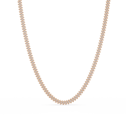 15.98 Ct Marquise Diamond Tennis Necklace 14K Gold Lab Grown