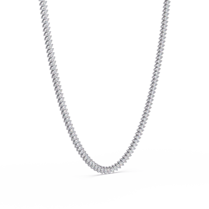 15.98 Ct Marquise Diamond Tennis Necklace 14K Gold Lab Grown