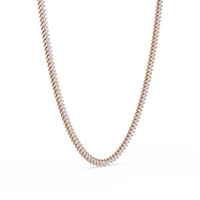 15.98 Ct Marquise Diamond Tennis Necklace 14K Gold Lab Grown — product image 3