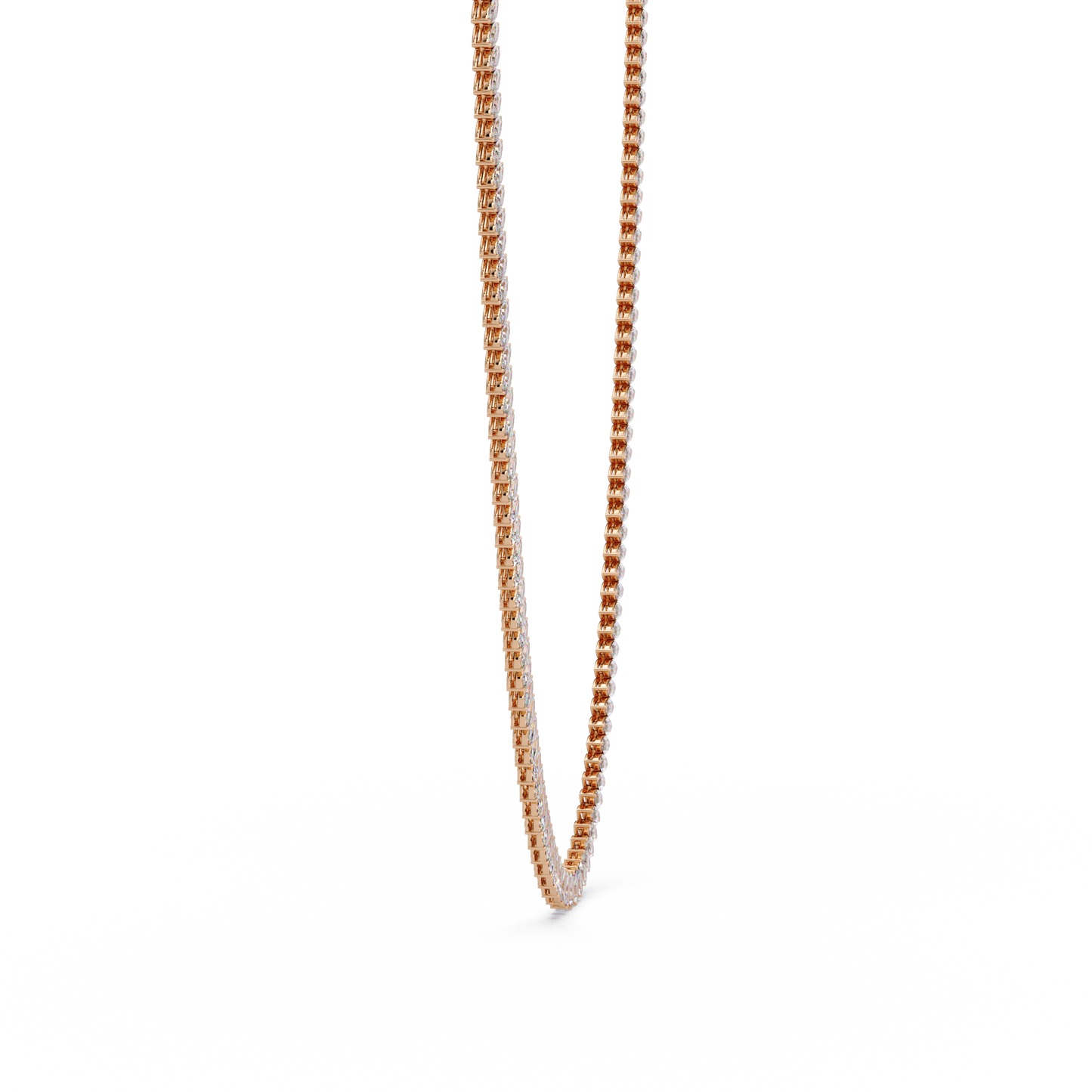 15.98 Ct Marquise Diamond Tennis Necklace 14K Gold Lab Grown