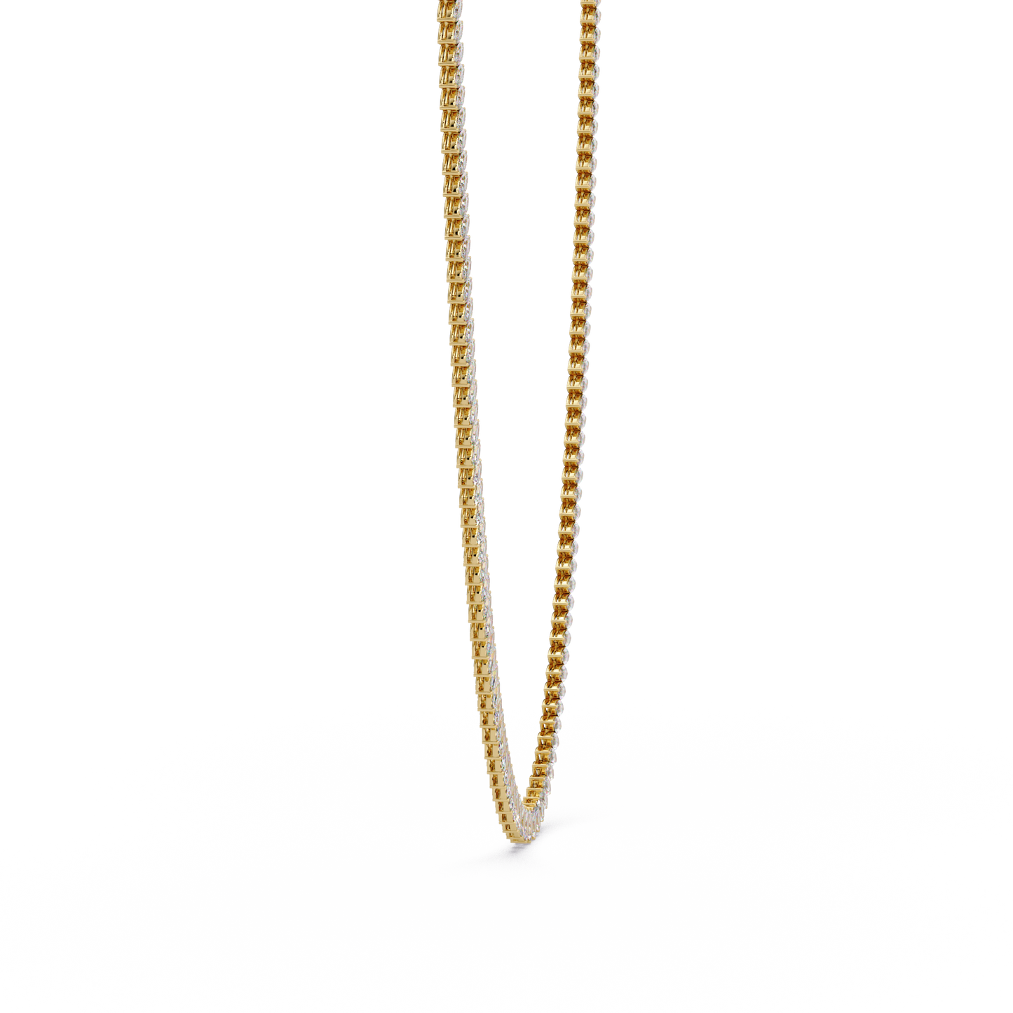15.98 Ct Marquise Diamond Tennis Necklace 14K Gold Lab Grown