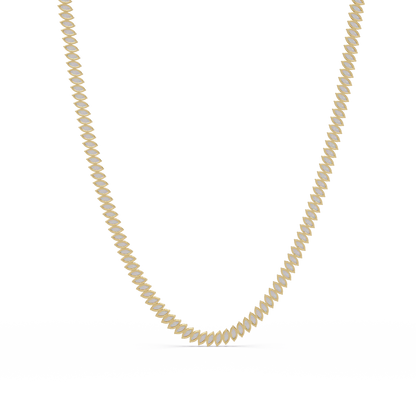 15.98 Ct Marquise Diamond Tennis Necklace 14K Gold Lab Grown