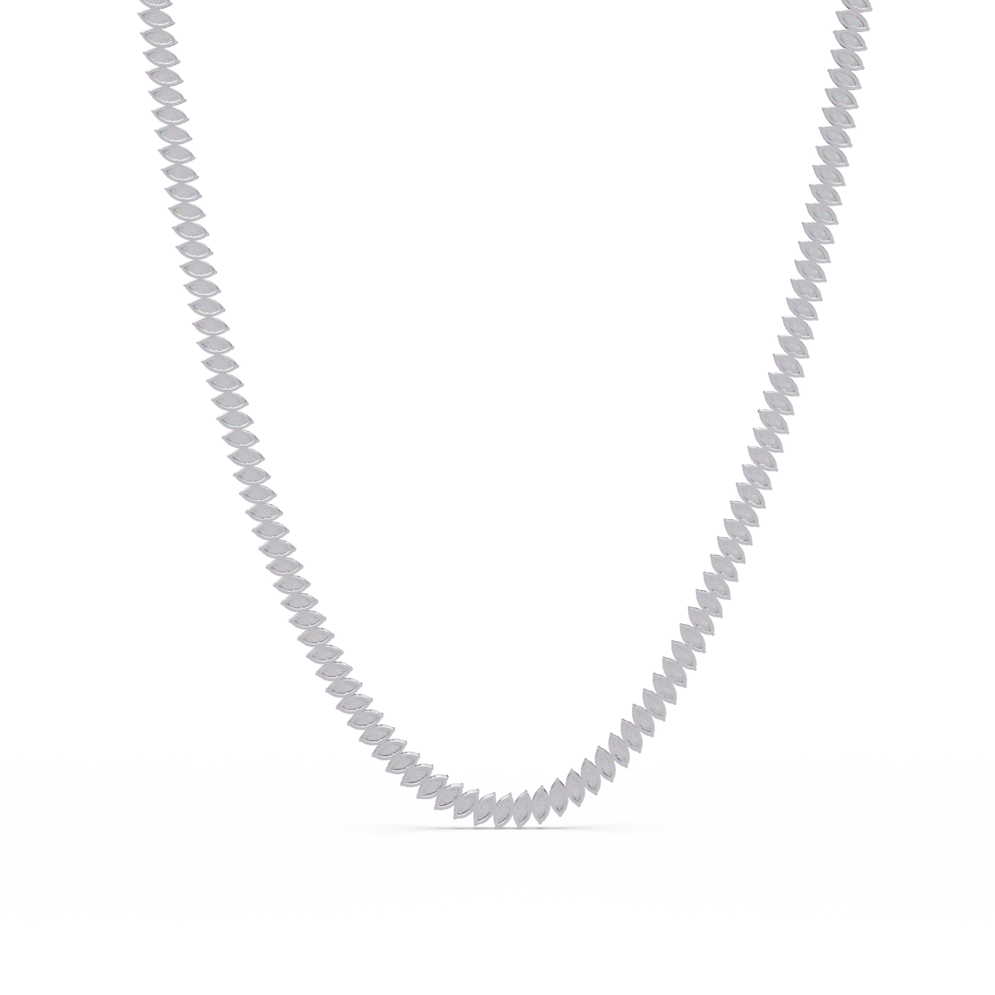 15.98 Ct Marquise Diamond Tennis Necklace 14K Gold Lab Grown