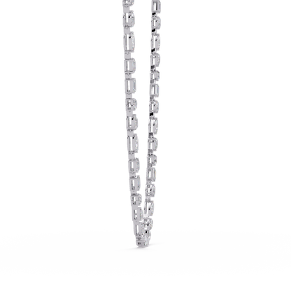 15.07 Carat Mixed Shape Diamond Necklace In 14K Gold Lab Grown