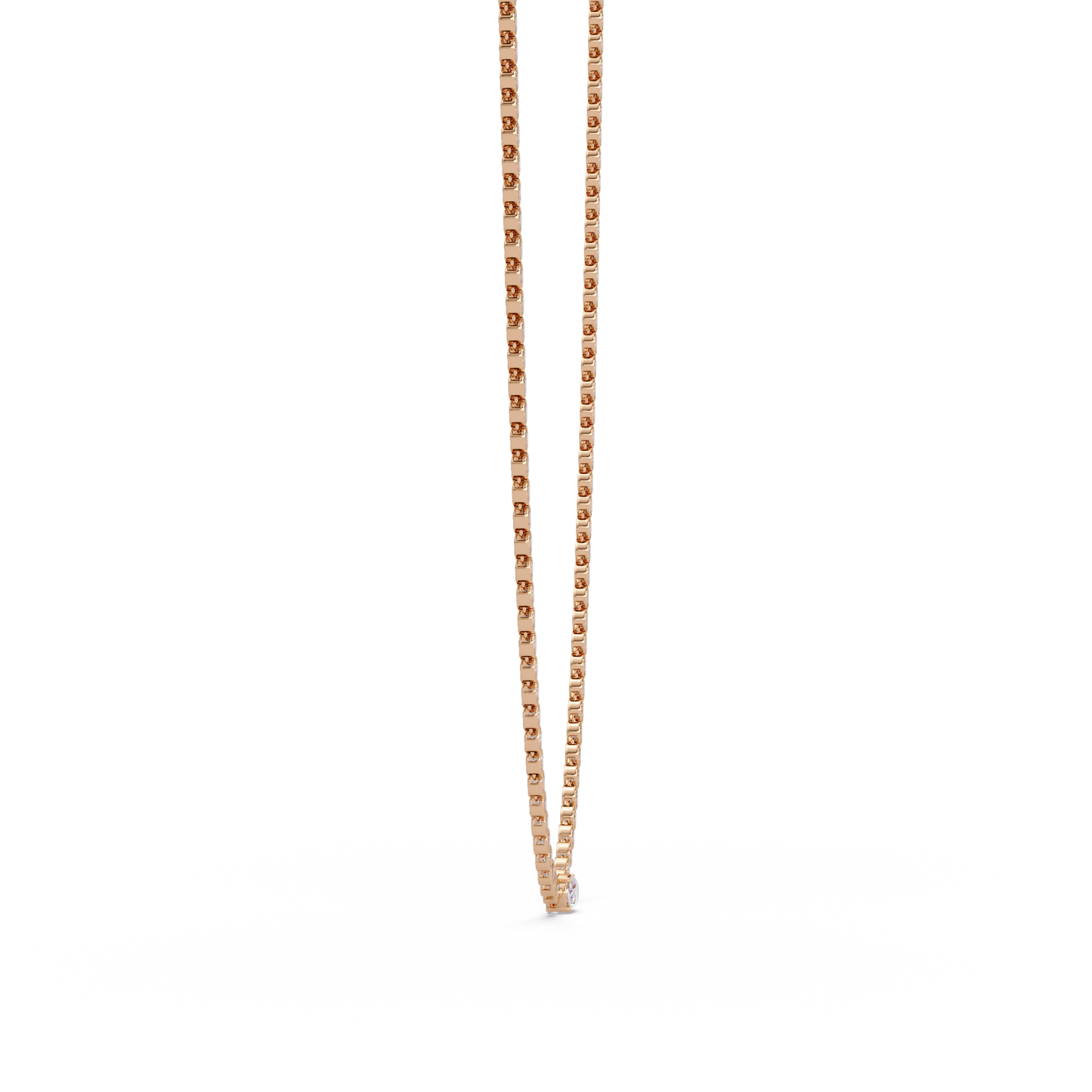 10.87 Ct Round Diamond Tennis Necklace With Oval Center Stone 14K Gold Lab Grown